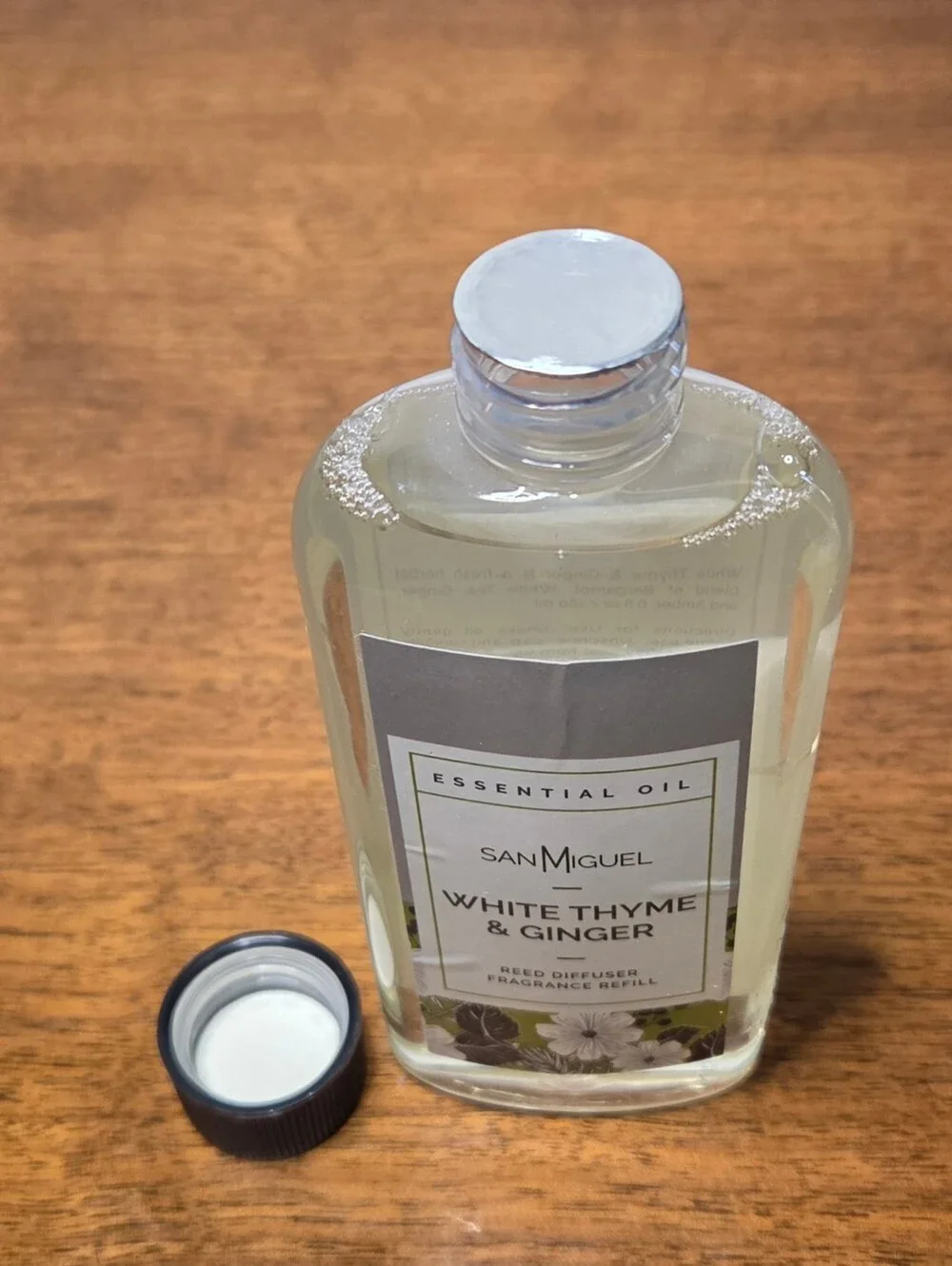New Sealed San Miguel White Thyme & Ginger Reed Diffuser Fragrance Refill 6oz